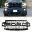 2018-2020 Ford F-150 Raptor Style Grille de pare-chocs avant de remplacement Grille noire avec LED-1