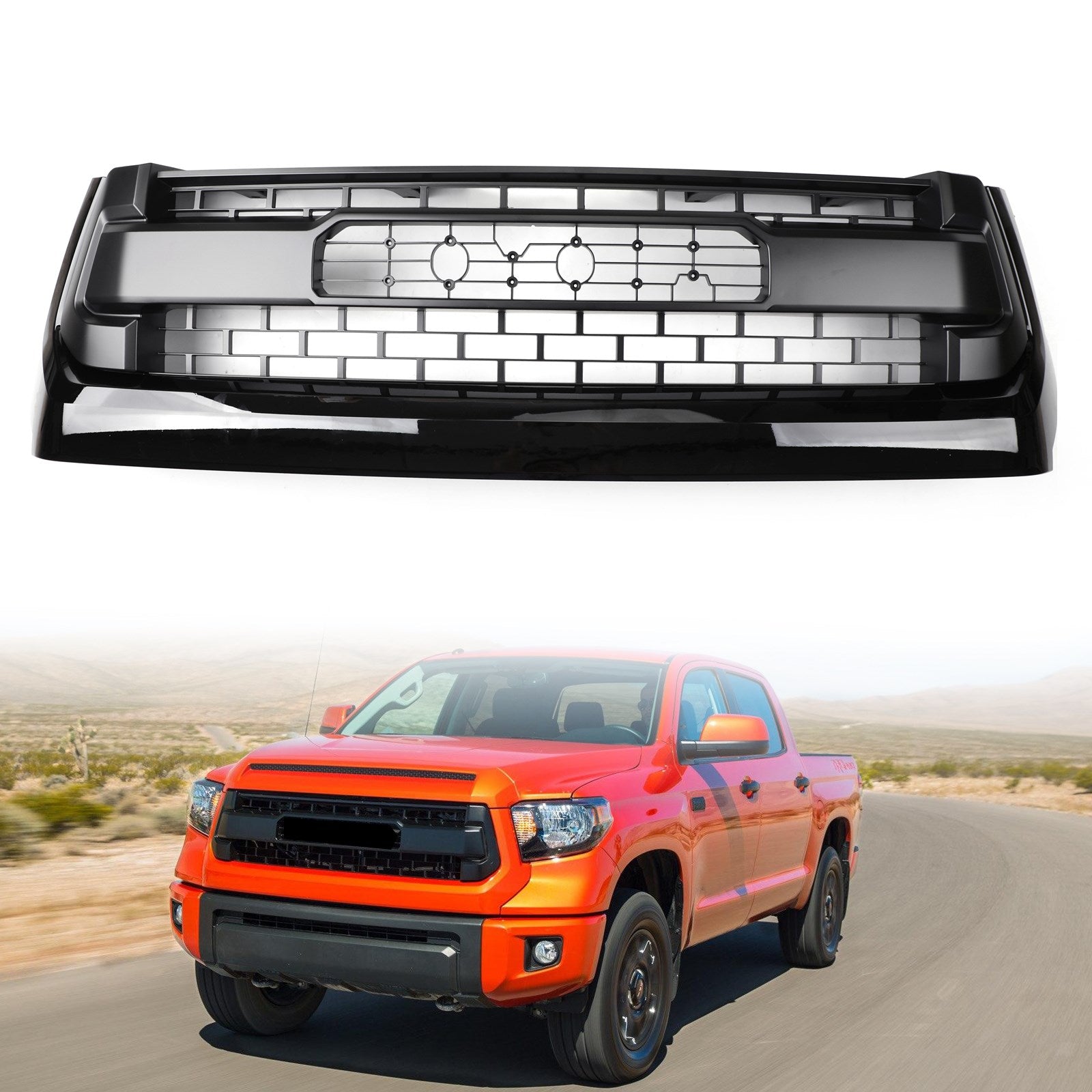 Grille de remplacement noire en nid d'abeille pour Toyota Tundra 2014-2018