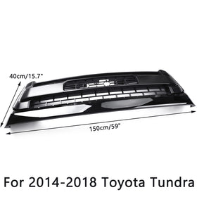 2014-2018 Toyota Tundra TRD PRO Style Honeycomb Grill Replacement Black Grille With TOYOTA Letter - 0