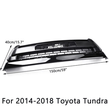 TRD PRO-Stil | Toyota Tundra | 2014 2015 2016 2017 2018 | Schwarzer Frontgrill | Ersatz-Wabengitter + Toyota-Buchstabe - 0
