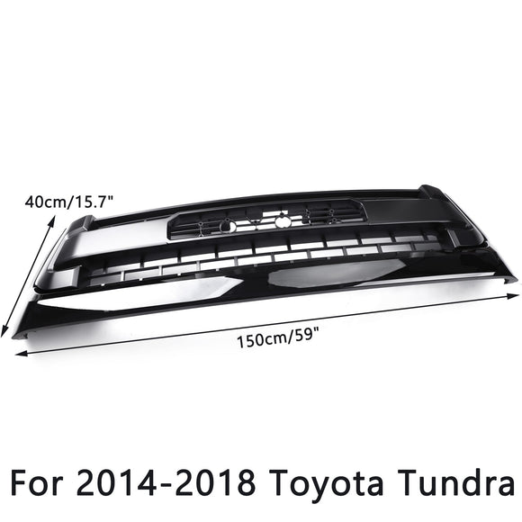 2014-2018 Toyota Tundra TRD PRO Style Wymiana grilla o strukturze plastra miodu Czarna kratka z literą TOYOTA