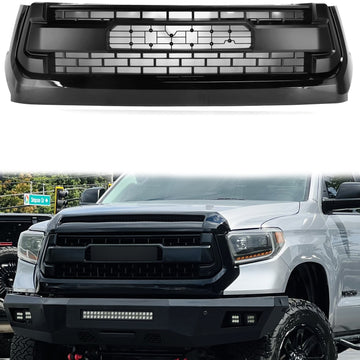 TRD PRO-Stil | Toyota Tundra | 2014 2015 2016 2017 2018 | Schwarzer Frontgrill | Ersatz-Wabengitter + Toyota-Buchstabe