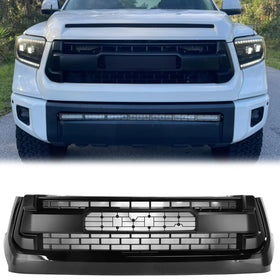 2014-2018 Toyota Tundra TRD PRO Style Honeycomb Grill Replacement Black Grille With TOYOTA Letter