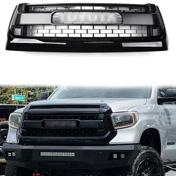 2014-2018 Toyota Tundra TRD PRO Style Honeycomb Grill Replacement Black Grille