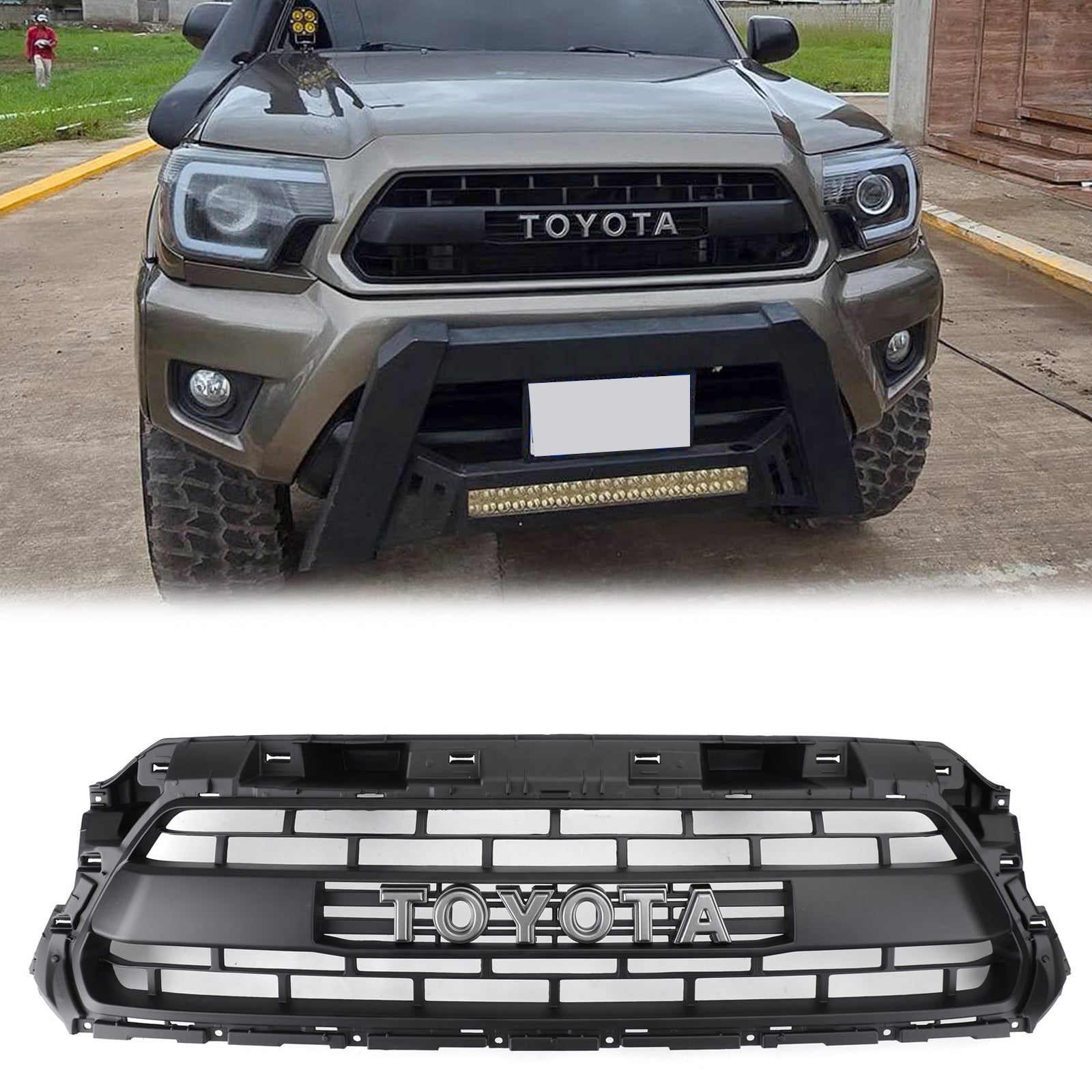 2012-2015 Toyota Tacoma TRD Pro Style Mesh Grill Ersatzschwarzgitter
