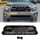 Toyota 2012 2013 2014 2015 Tacoma Front Grille TRD PRO Style Mesh Matte Black Grill W/ LED Light & TOYOTA Letter-19