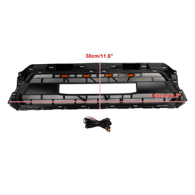 2012-2015 | Toyota Tacoma | Trd Pro Style Grill| Matte Black | Upper Bumper Mesh Black Grille W/ LED & TOYOTA Letter - 0