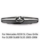 Mercedes Benz 2002-2006 R230 SL Classe SL350/500/600/SL55/65 1 Fin Star Grill noir Chrome Calandre-11