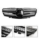 Mercedes Benz 2002-2006 R230 SL Classe SL350/500/600/SL55/65 1 Fin Star Grill noir Chrome Calandre-16
