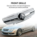 Mercedes Benz 2002-2006 R230 SL Classe SL350/500/600/SL55/65 1 Fin Star Grill noir Chrome Calandre-23