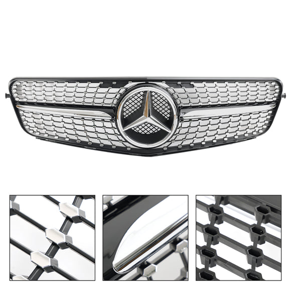 Mercedes Benz Classe C 2008-2014 W204 Calandre avant chromée noire diamantée C200 C230 C250 C300 C350
