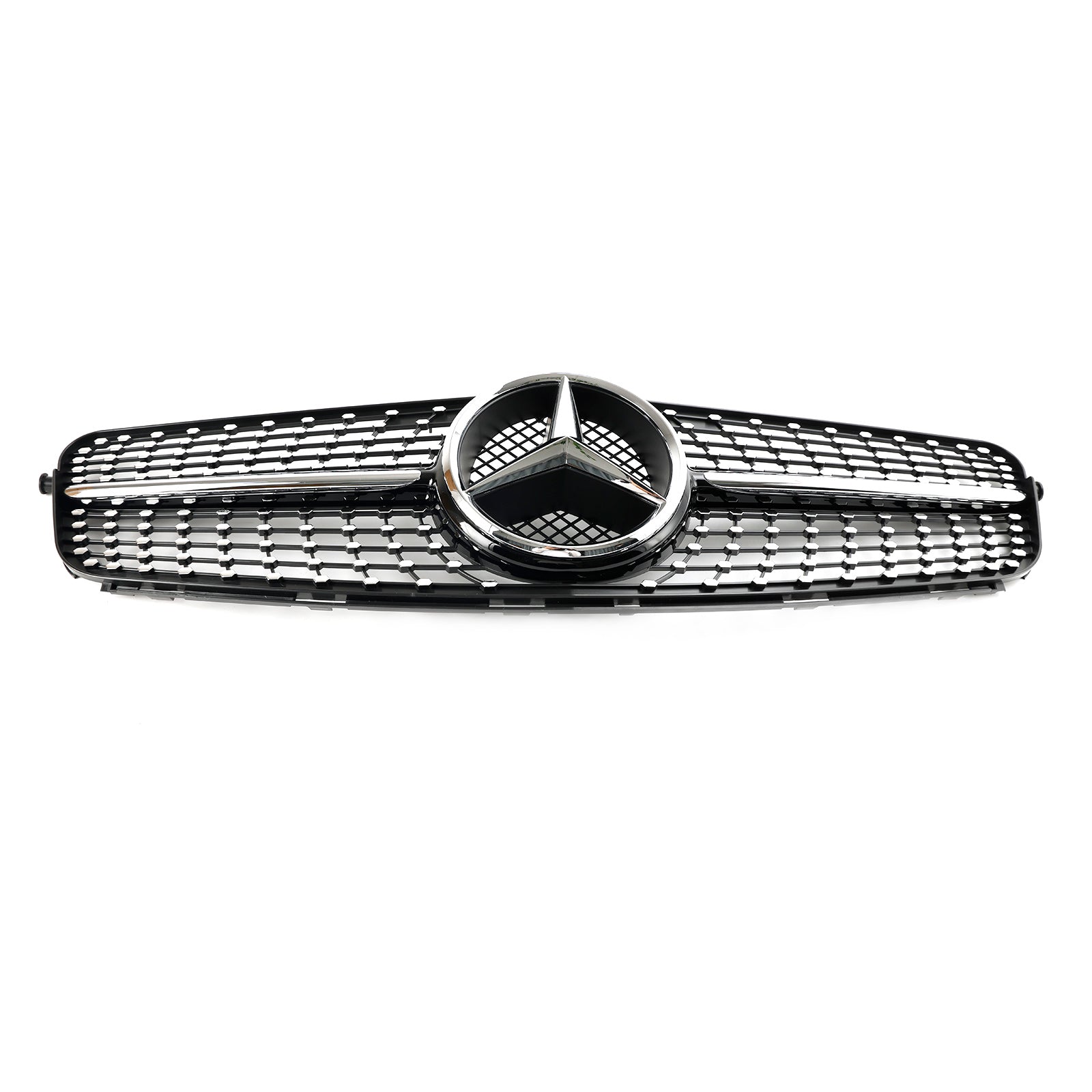 Mercedes Benz C-Class W204 Diamond Chrome Front Grille 2008-2014 Replacement Bumper Grill