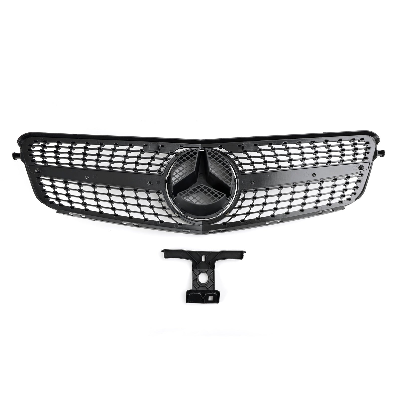 Grille avant diamantée chromée pour Mercedes-Benz Classe C W204 2008-2014, remplacement de la grille de pare-chocs.