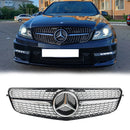 Mercedes Benz Classe C 2008-2014 W204 Calandre avant chromée noire diamantée C200 C230 C250 C300 C350-1