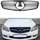 Mercedes Benz 2008-2014 C-klass W204 Främre stötfångargrillbyte Svart kromgrill-58
