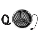 Mercedes Benz Clase C W204 Parrilla delantera Diamond 2008-2014, parrilla cromada de repuesto con emblema de estrella LED-4