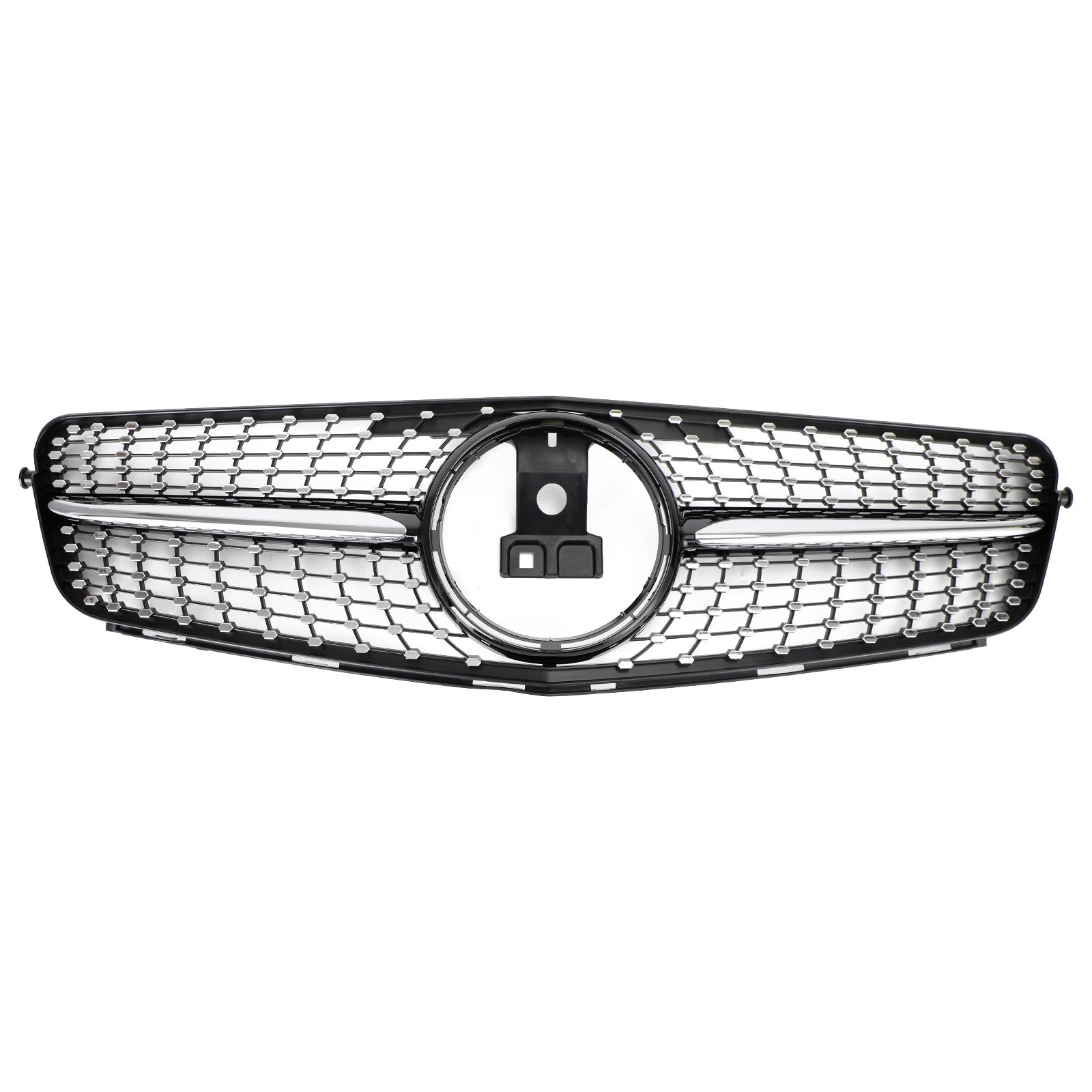 2008-2014 Mercedes Benz C-Class W204 C200 C230 C250 C300 C350 Diamond Black Chrome Front Grille Grill