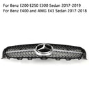2017-2018 Mercedes Benz E-Class E400 E43 Sedan Sports Grill Diamond Silver Front Grille-3