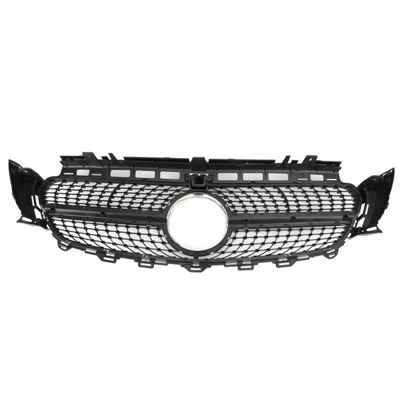 2017-2018 Mercedes Benz E-Class E400 E43 Sedan Sports Grill Diamond Silver Front Grille