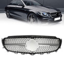 2016-2019 Mercedes Benz E-Class W213 E200 E250 E300 E400 E43 Sedan Sports Grill Diamond Silver Front Grille-3