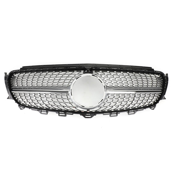 2017-2018 Mercedes Benz E-Class E400 E43 Sedan Sports Grill Diamond Silver Front Grille