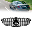 Mercedes Benz Classe C W205 Grille de pare-chocs avant noire brillante avec trou pour caméra pour C205 A205 2019 2020 2021 GTR-13