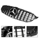 Mercedes Benz Classe C W205 Grille de pare-chocs avant noire brillante avec trou pour caméra pour C205 A205 2019 2020 2021 GTR-5