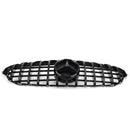 Mercedes Benz Classe C 2015-2018 W205 Grille de pare-chocs avant de remplacement de style GTR pour C205 A205 C200/250/300/350/C43, grille noire-8