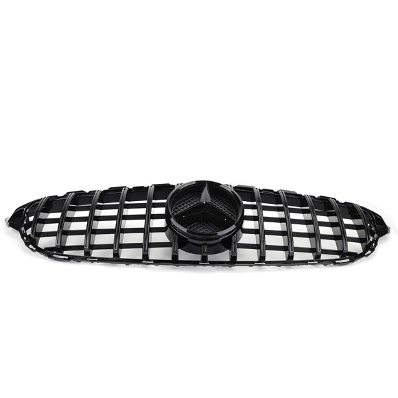 Mercedes Benz Classe C 2015-2018 W205 Grille de pare-chocs avant de remplacement de style GTR pour C205 A205 C200/250/300/350/C43, grille noire