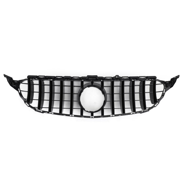 Mercedes Benz Classe C 2015-2018 W205 Grille de pare-chocs avant de remplacement de style GTR pour C205 A205 C200/250/300/350/C43, grille noire