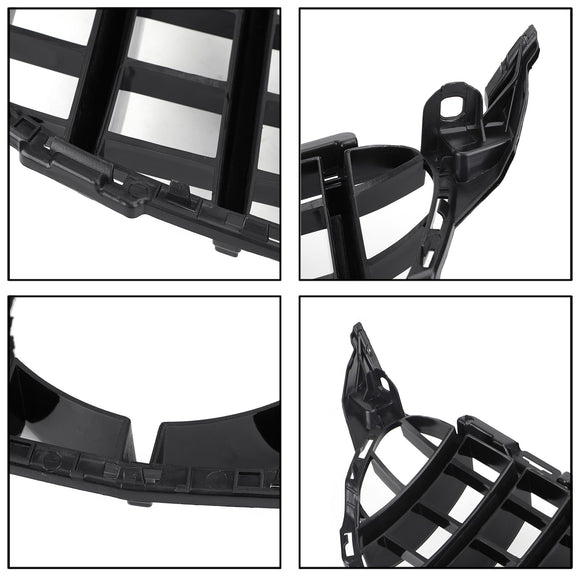 Mercedes Benz Classe C 2015-2018 W205 Grille de pare-chocs avant de remplacement de style GTR pour C205 A205 C200/250/300/350/C43, grille noire