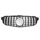 Mercedes Benz Classe C 2015-2018 W205 Grille de pare-chocs avant de remplacement de style GTR pour C205 A205 C200/250/300/350/C43, grille noire-10