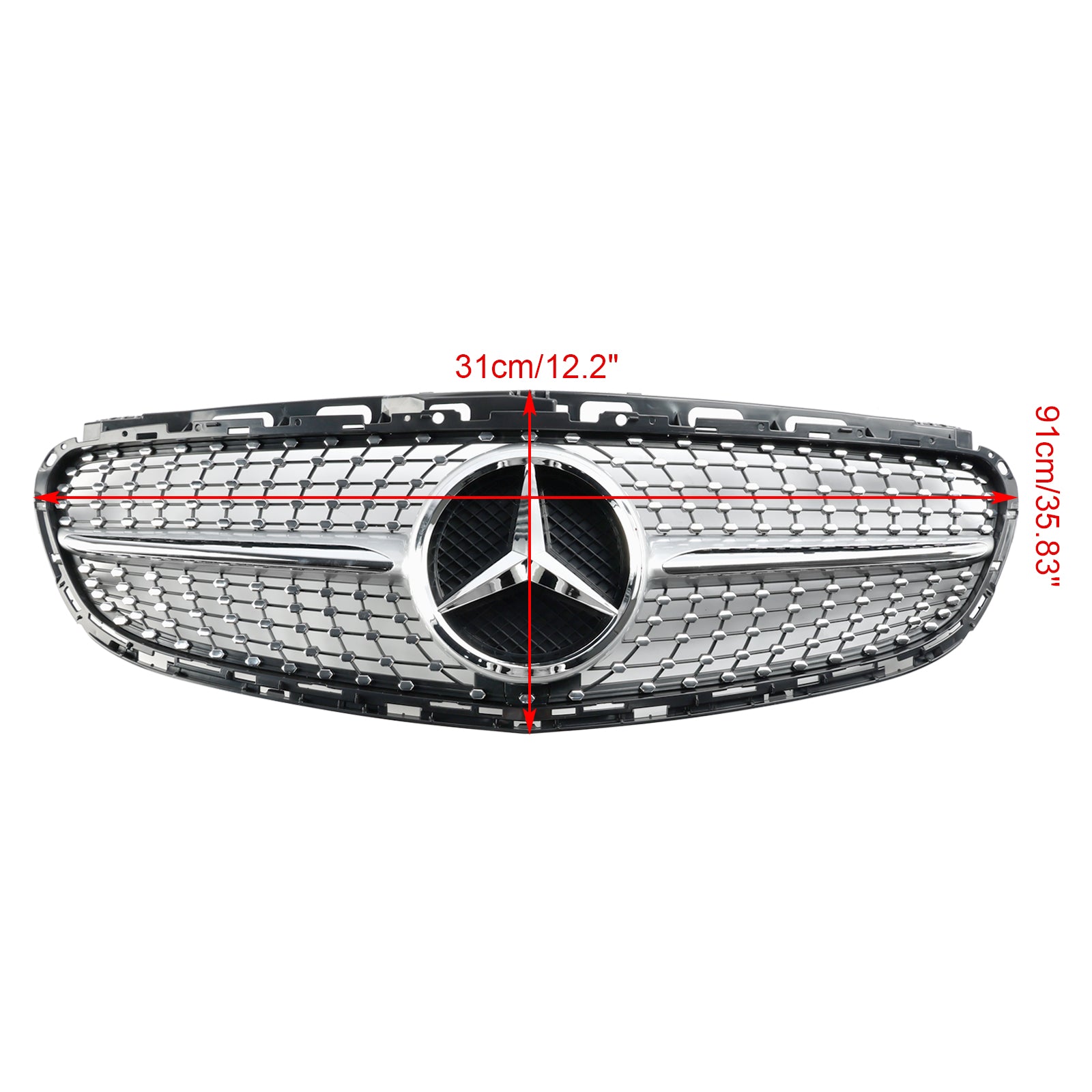 Parrilla de parachoques delantera con diseño de diamante del Mercedes Benz Clase E W212 Facelift 2013-2016 - 0