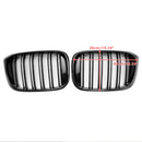 BMW X4 G02 X3 G01 G08 2018-2021 Parrilla de malla frontal negra brillante-13