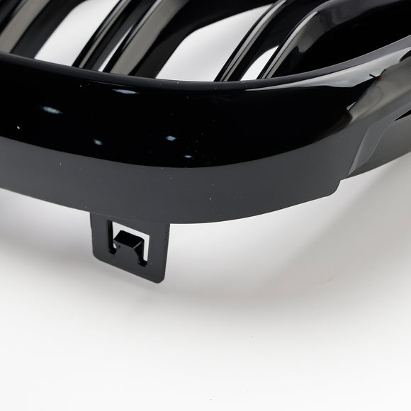 BMW X4 G02 X3 G01 G08 2018-2021 Parrilla de malla frontal negra brillante