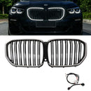 2019-2023 BMW X5 G05 Pre-LCI Double Slat LED Grille Pare-chocs avant Noir Kedney Grill-1