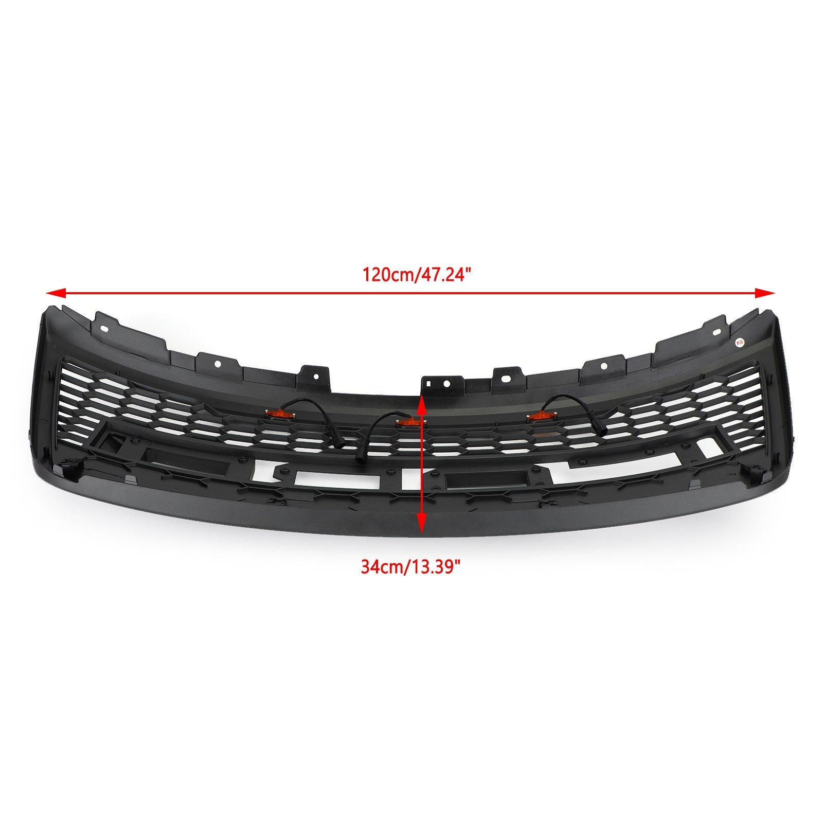 Reemplazo de rejilla de parachoques delantero gris con luces para Ford Explorer Base/XLT/Limited/Sport 2012-2015