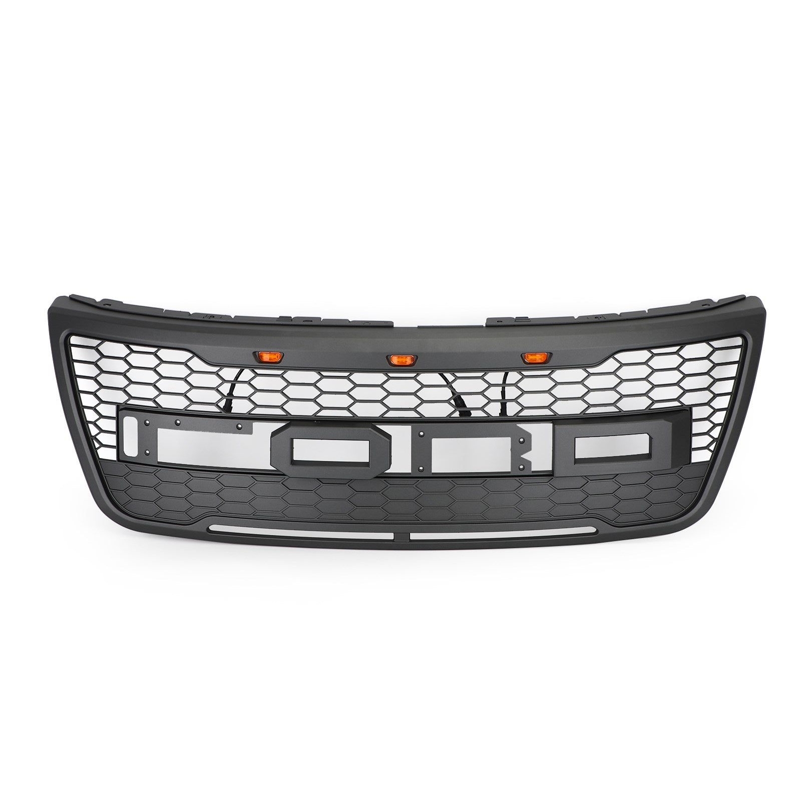 Grille de pare-chocs avant de remplacement pour Ford Explorer Base/XLT/Limited/Sport 2012-2015 Grille grise avec feux