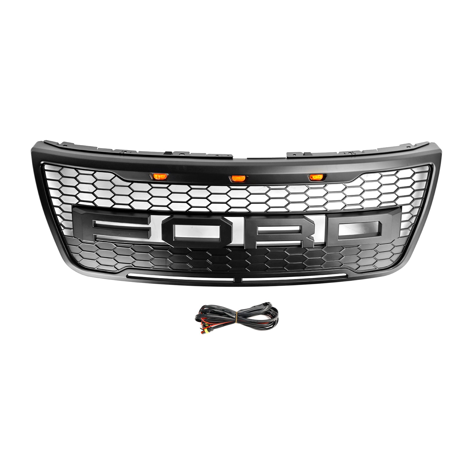 2012-2015 Ford Explorer Base/XLT/Limited/Sport Bumper Grill Grill Grey Grille con luci/luci