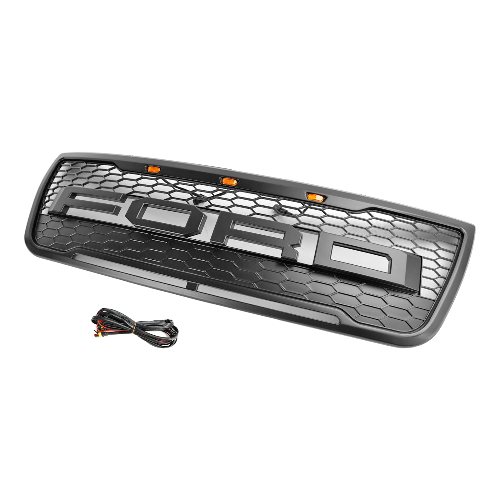 2012-2015 Ford Explorer Base/XLT/Limited/Sport Bumper Grill Grill Grey Grille con luci/luci