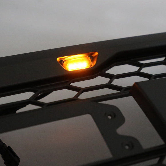 Rejilla negra de repuesto para parachoques delantero superior para Ford Explorer Base/XLT/Limited/Platinum/Sport 2016-2017 con luces