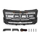 Rejilla negra de repuesto para parachoques delantero superior para Ford Explorer Base/XLT/Limited/Platinum/Sport 2016-2017 con luces-3