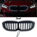 2019-2024 BMW Serie 1 F40 Parrilla de riñón de doble listón Rejilla de repuesto negra con LED-1