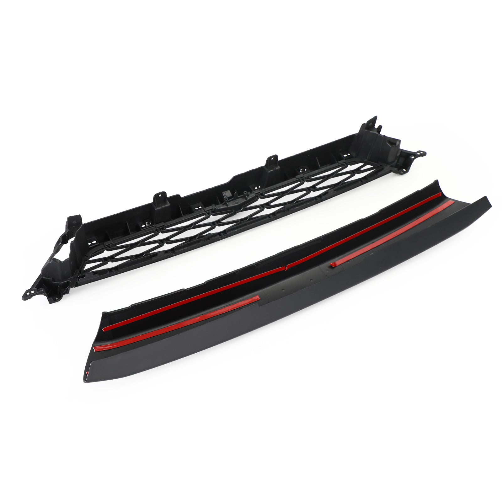 Toyota 4Runner 2020-2024 2 Piece Front Bumper Grille TRD PRO Style Black Grill Kit W/ LED