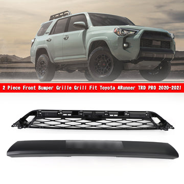 2020-2024 Toyota 4Runner TRD PRO 2-delige voorbumpergrille vervangende zwarte grill - 0