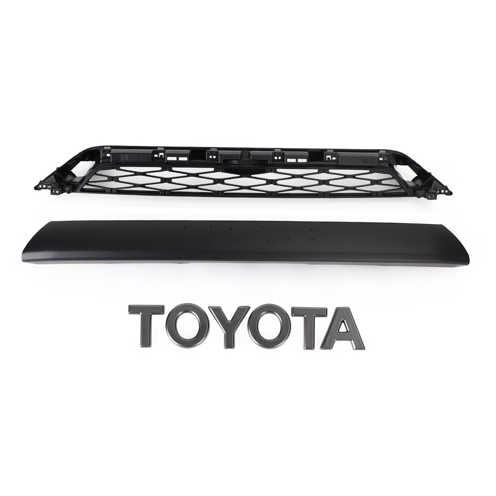 2020-2024 Toyota 4Runner TRD PRO 2 Piece Front Bumper Grille Replacement Black Grill