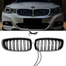 2013-2019 BMW 3 Series F34 GT Dual Slat etupuskurin säleikkö Kiiltävä musta-1