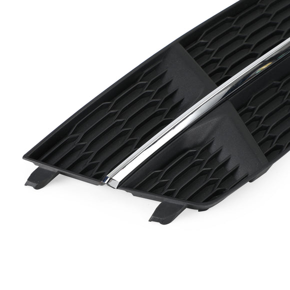 Audi A6 C7 S-Line / S6 2015-2018 Front Bumper Lower Grille Fog Light Cover Grill Black 4G0807681AN 4G0807682AN