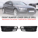 2017-2018 Audi A6 C7 Standard Lower Black Grille Front Bumper Fog Light Cover Grill 4G0807681AN 4G0807682AN-19