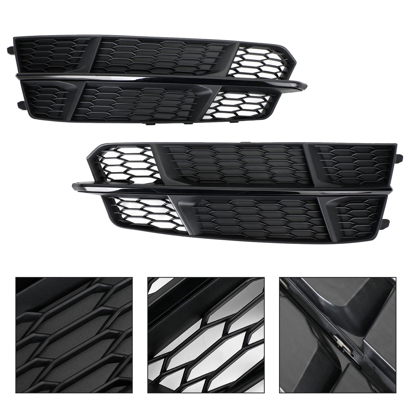 Audi A6 C7 S-Line Stoßstange 2016–2018, vordere Stoßstange, unterer Grill, mattschwarz, 4G0807681AN, 4G0807682AN, generisch
